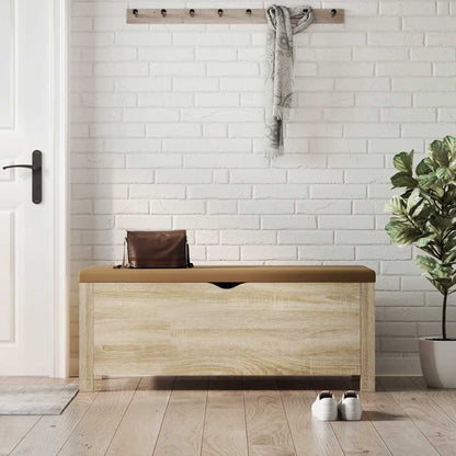 vidaXL Storage Box with Cushion Sonoma Oak 105x40x45 cm