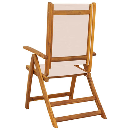 vidaXL Folding Garden Chairs 4 pcs Solid Wood Acacia and Textilene