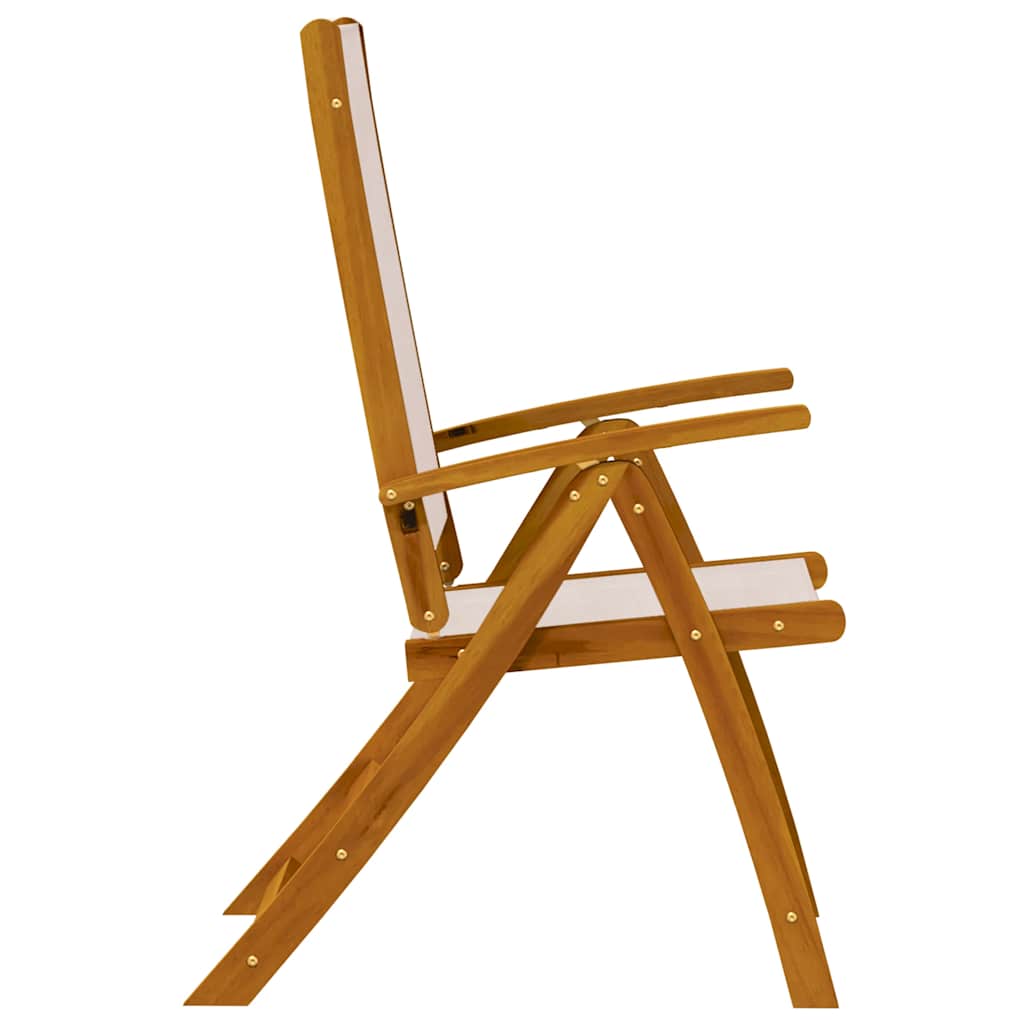 vidaXL Folding Garden Chairs 4 pcs Solid Wood Acacia and Textilene