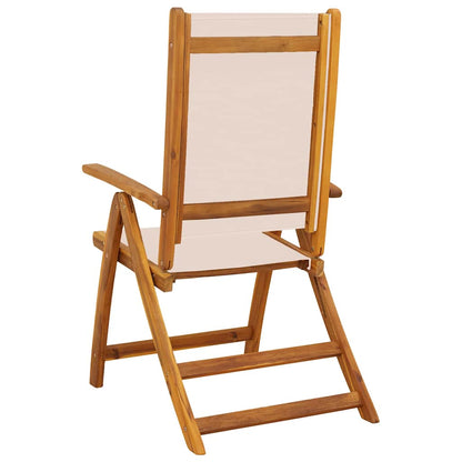 vidaXL Folding Garden Chairs 6 pcs Solid Wood Acacia and Textilene