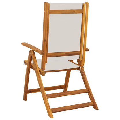 vidaXL Folding Garden Chairs 4 pcs Solid Wood Acacia and Textilene