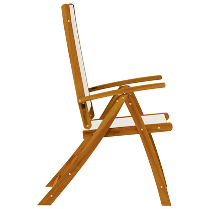 vidaXL Folding Garden Chairs 4 pcs Solid Wood Acacia and Textilene