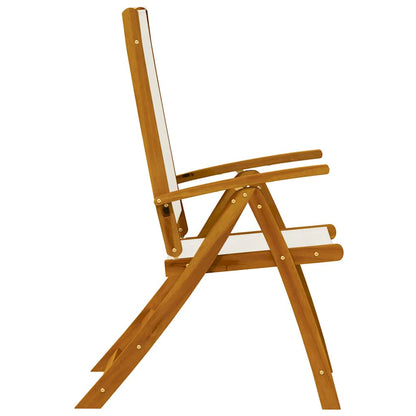 vidaXL Folding Garden Chairs 6 pcs Solid Wood Acacia and Textilene