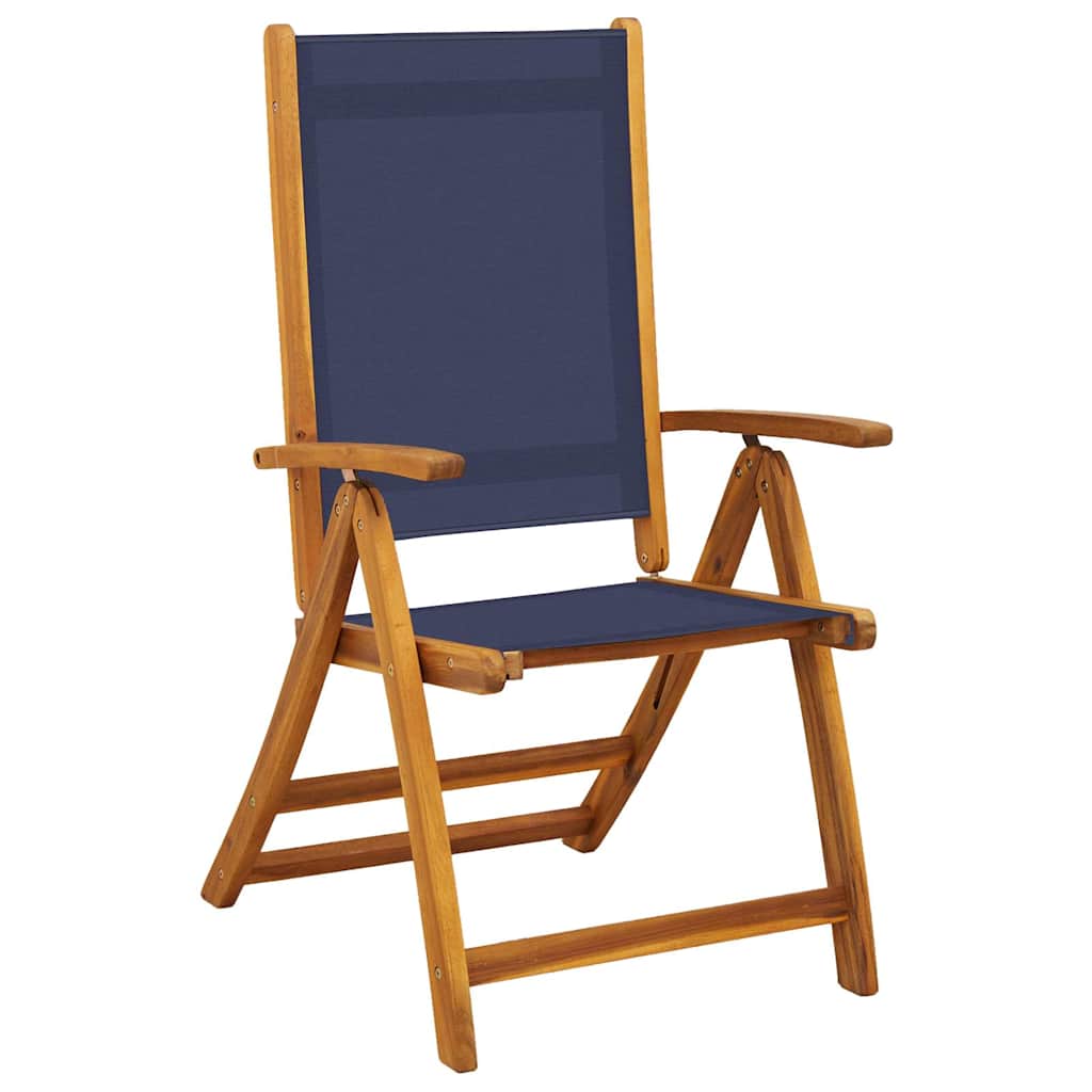 vidaXL Folding Chairs 4 pcs Solid Wood Acacia and Textilene
