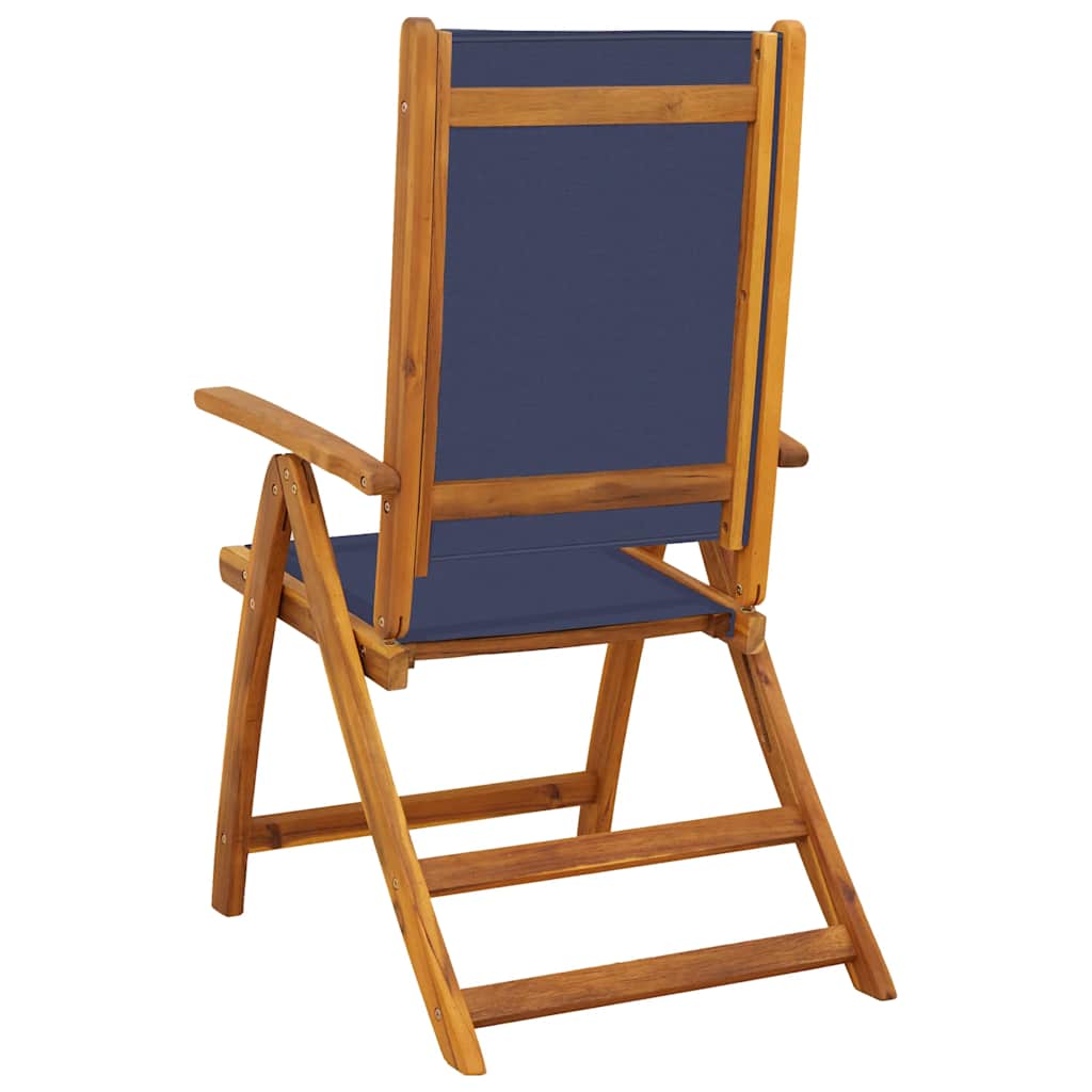 vidaXL Folding Chairs 4 pcs Solid Wood Acacia and Textilene