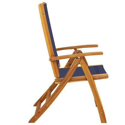 vidaXL Folding Chairs 4 pcs Solid Wood Acacia and Textilene