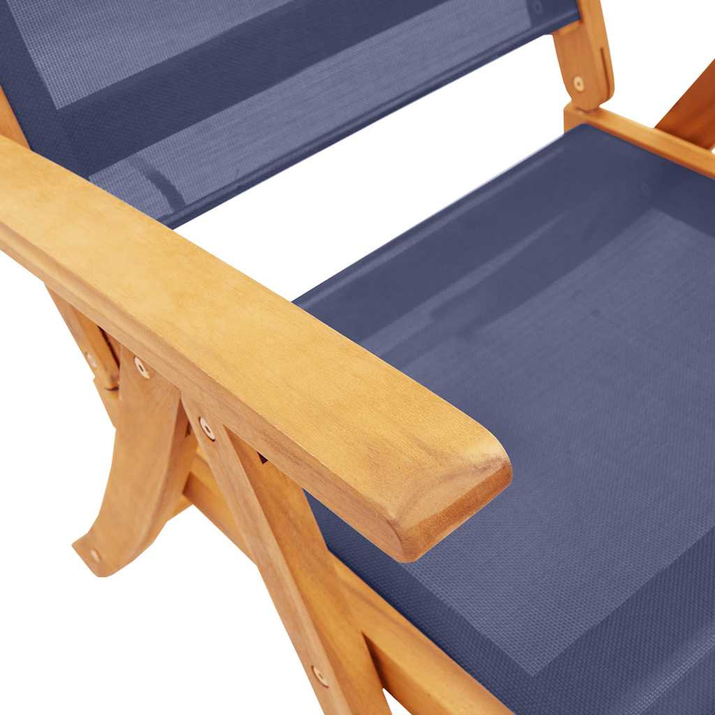 vidaXL Folding Garden Chairs 4 pcs Solid Wood Acacia and Textilene