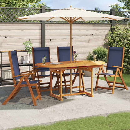 vidaXL Folding Chairs 4 pcs Solid Wood Acacia and Textilene