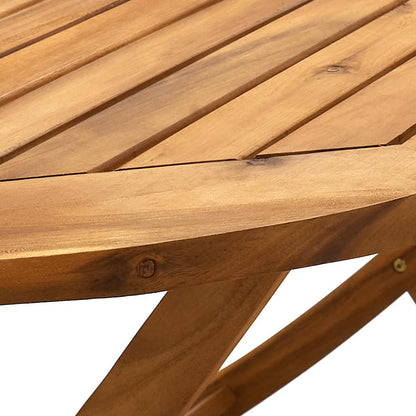 vidaXL 5 Piece Garden Dining Set Solid Wood Acacia and Textilene
