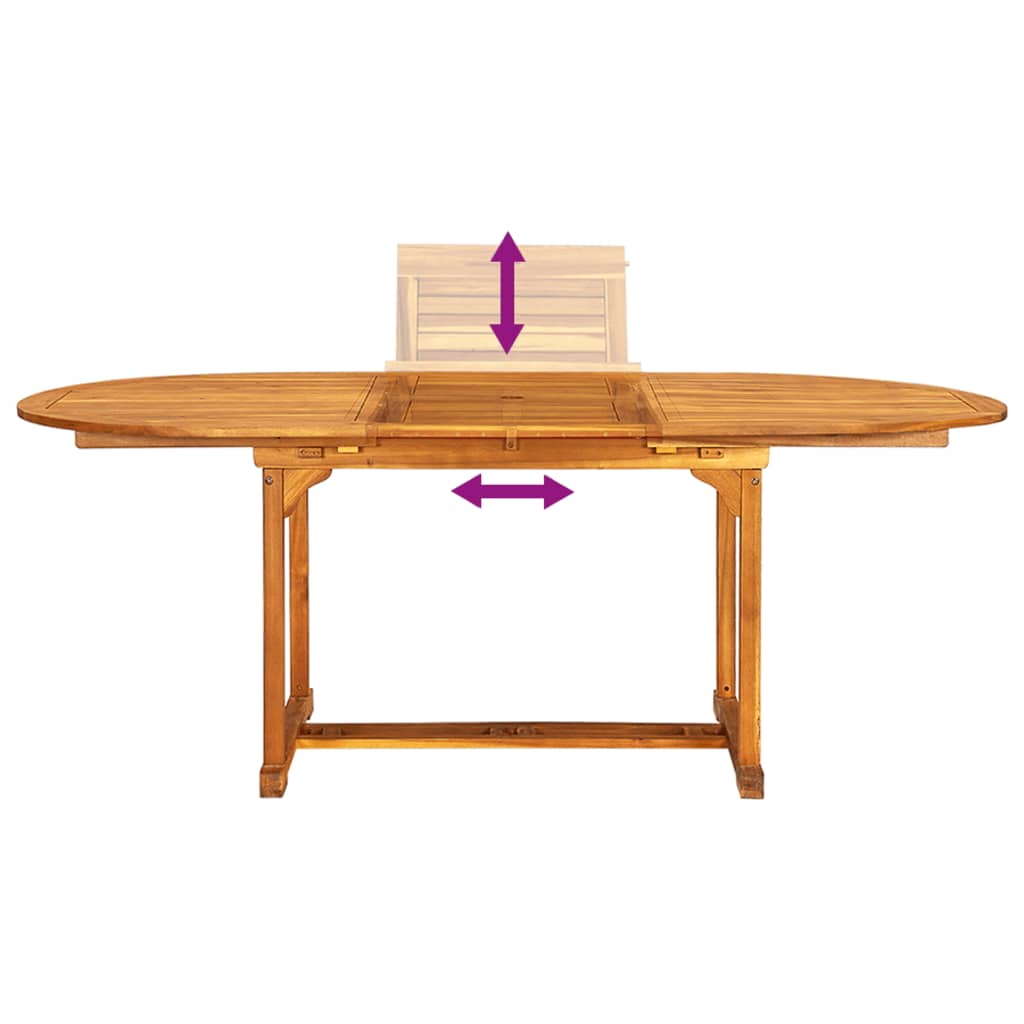 vidaXL 7 Piece Garden Dining Set Solid Wood Acacia and Textilene
