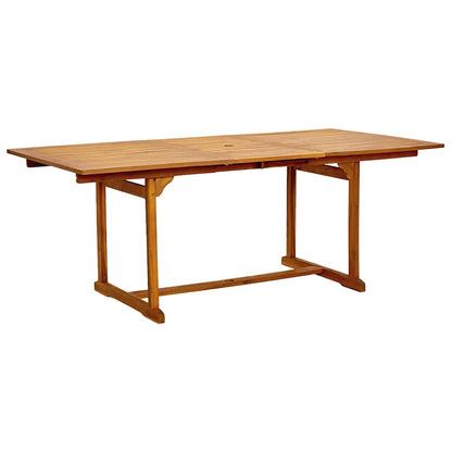 vidaXL 5 Piece Garden Dining Set Solid Wood Acacia and Textilene