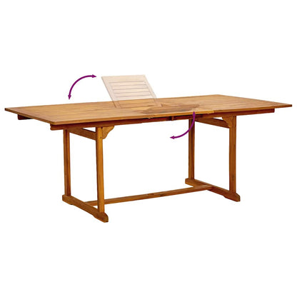 vidaXL 5 Piece Garden Dining Set Solid Wood Acacia and Textilene