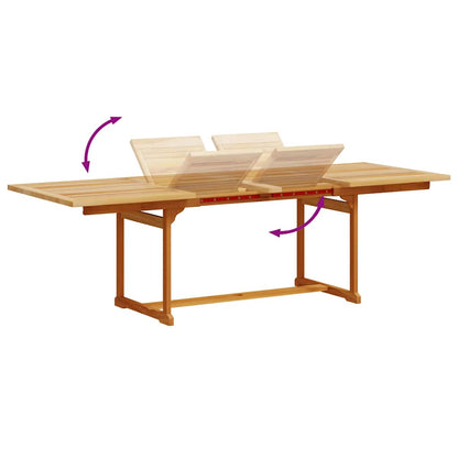 vidaXL 9 Piece Garden Dining Set Solid Wood Acacia and Textilene