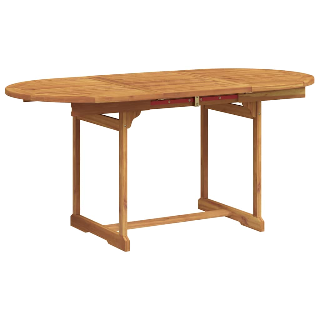 vidaXL 5 Piece Garden Dining Set Solid Wood Acacia and Textilene