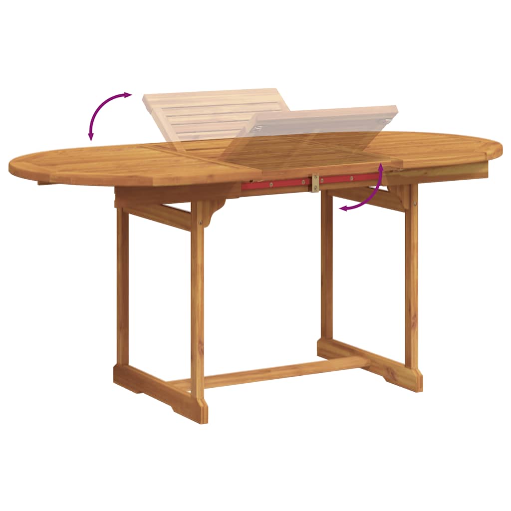 vidaXL 5 Piece Garden Dining Set Solid Wood Acacia and Textilene