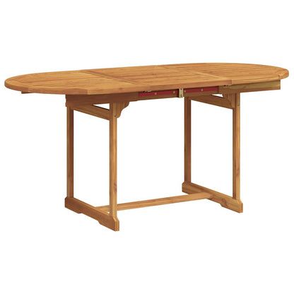 vidaXL 5 Piece Garden Dining Set Solid Wood Acacia and Textilene