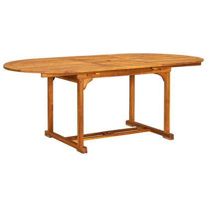 vidaXL 5 Piece Garden Dining Set Solid Wood Acacia and Textilene