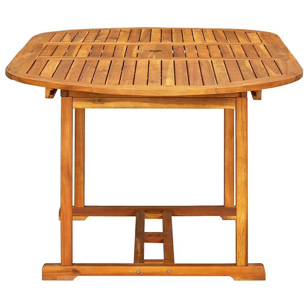 vidaXL 5 Piece Garden Dining Set Solid Wood Acacia and Textilene