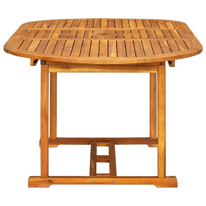 vidaXL 5 Piece Garden Dining Set Solid Wood Acacia and Textilene
