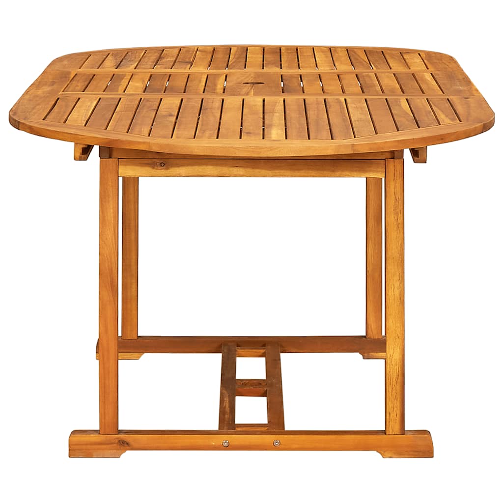 vidaXL 7 Piece Garden Dining Set Solid Wood Acacia and Textilene