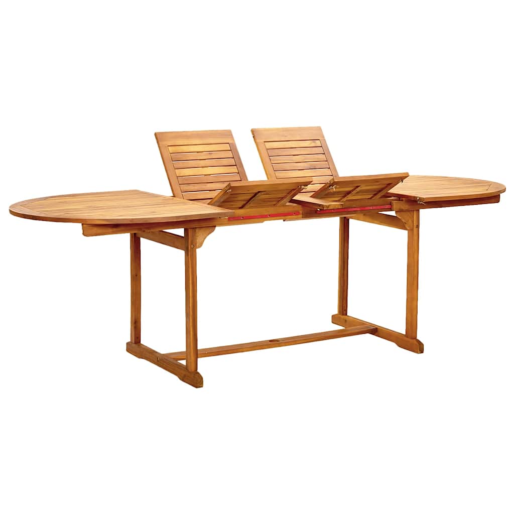 vidaXL 9 Piece Garden Dining Set Solid Wood Acacia and Textilene