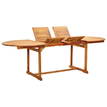 vidaXL 9 Piece Garden Dining Set Solid Wood Acacia and Textilene