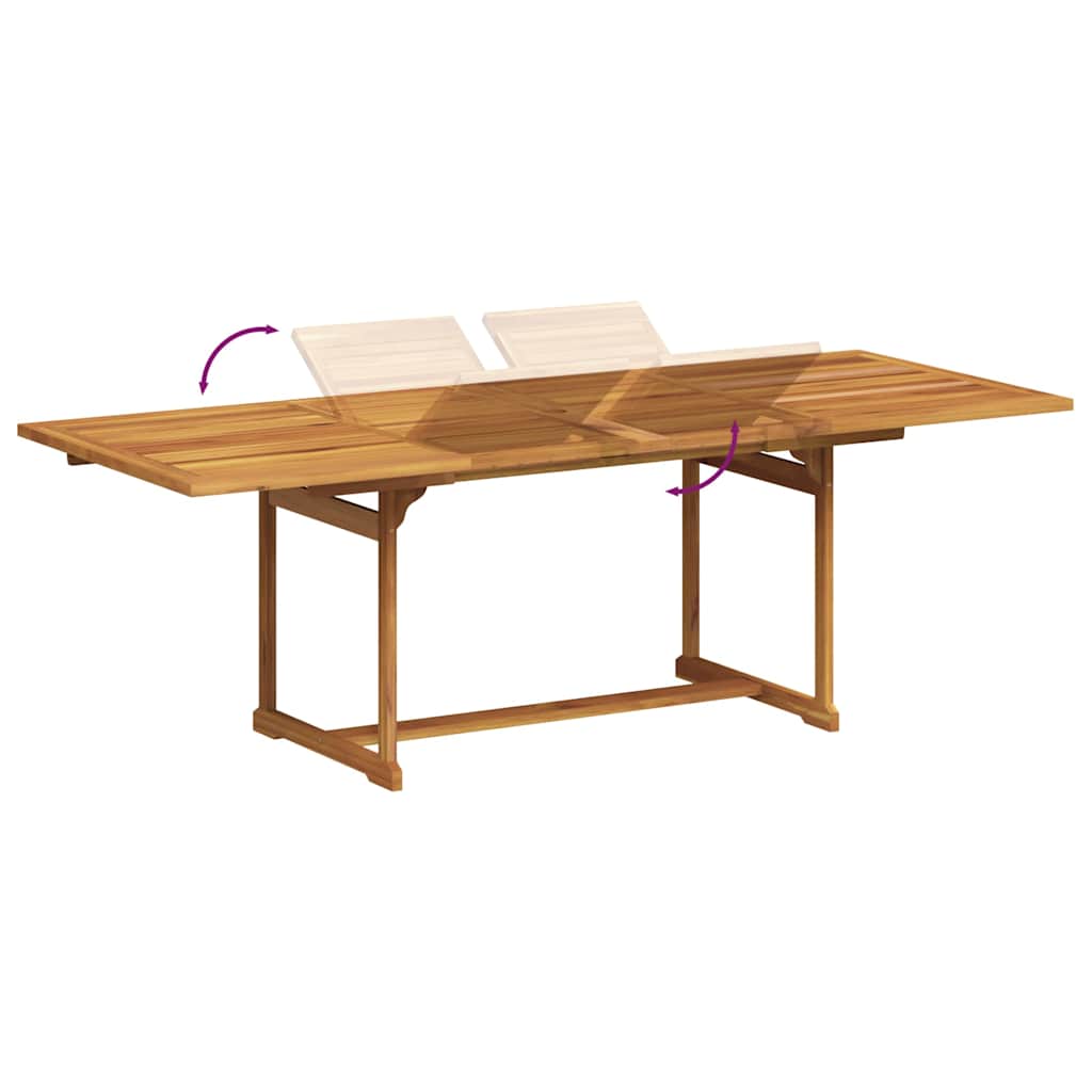 vidaXL 7 Piece Garden Dining Set Solid Wood Acacia and Textilene
