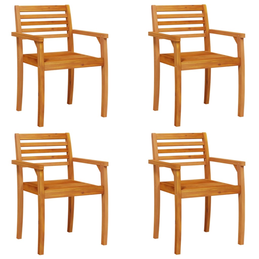vidaXL Garden Chairs 4 pcs 59x55x85 cm Solid Wood Acacia