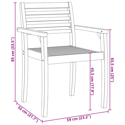 vidaXL Garden Chairs 4 pcs 59x55x85 cm Solid Wood Acacia