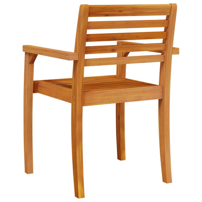vidaXL Garden Chair | Set of 6 | Natural Acacia | Solid Acacia wood | Standard