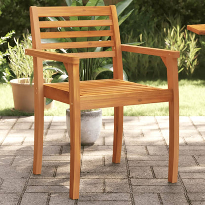 vidaXL Garden Chair | Set of 6 | Natural Acacia | Solid Acacia wood | Standard