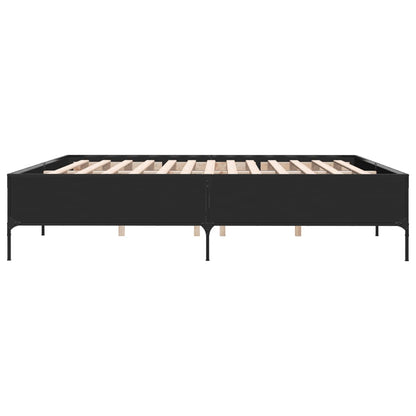 vidaXL Bed Frame without Mattress Black 200x200 cm