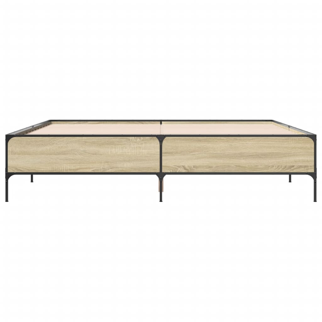 vidaXL Bed Frame without Mattress Sonoma Oak 180x200 cm Super King