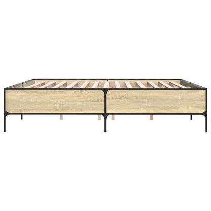 vidaXL Bed Frame without Mattress Sonoma Oak 180x200 cm Super King