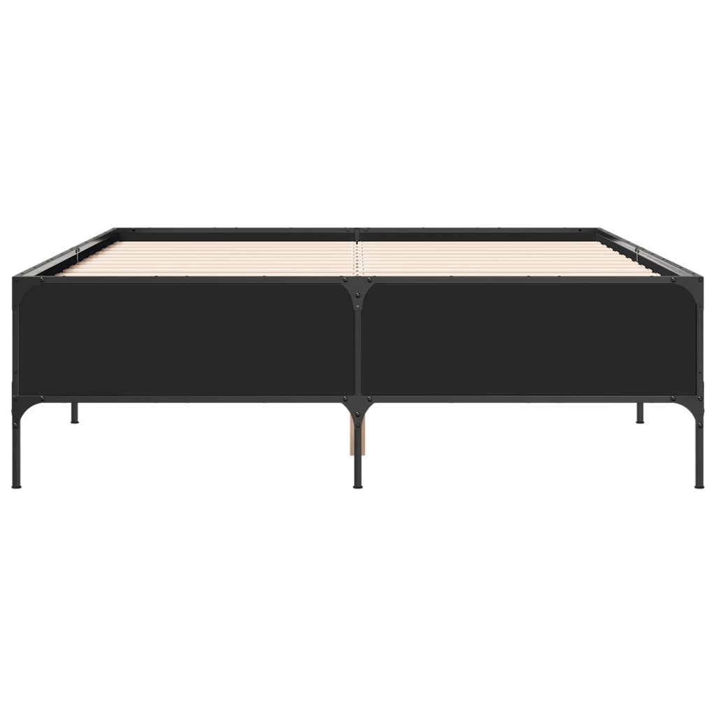 vidaXL Bed Frame without Mattress Black 160x200 cm