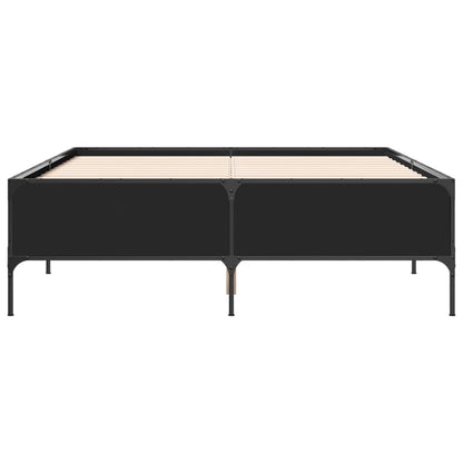 vidaXL Bed Frame without Mattress Black 160x200 cm