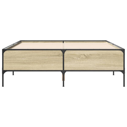 vidaXL Bed Frame without Mattress Sonoma Oak 150x200 cm King Size