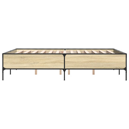 vidaXL Bed Frame without Mattress Sonoma Oak 150x200 cm King Size