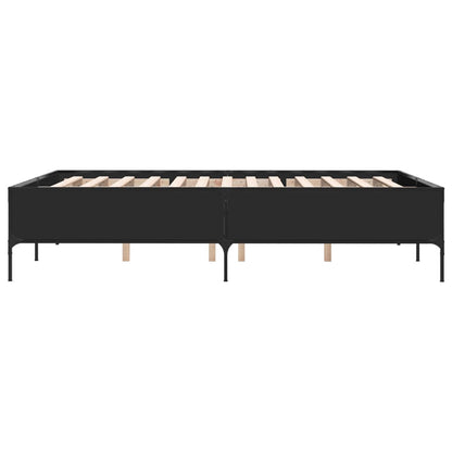 vidaXL Bed Frame without Mattress Black 140x200 cm