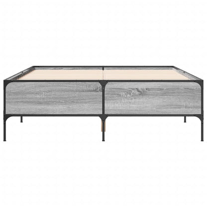 vidaXL Bed Frame without Mattress Grey Sonoma 140x200 cm