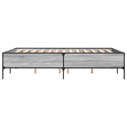 vidaXL Bed Frame without Mattress Grey Sonoma 140x200 cm