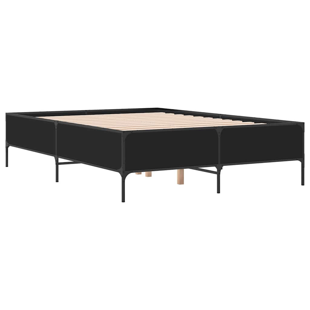 vidaXL Bed Frame without Mattress Black 120x200 cm