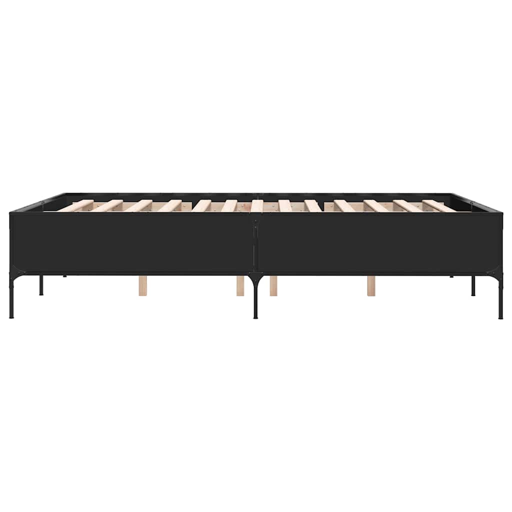 vidaXL Bed Frame without Mattress Black 120x200 cm