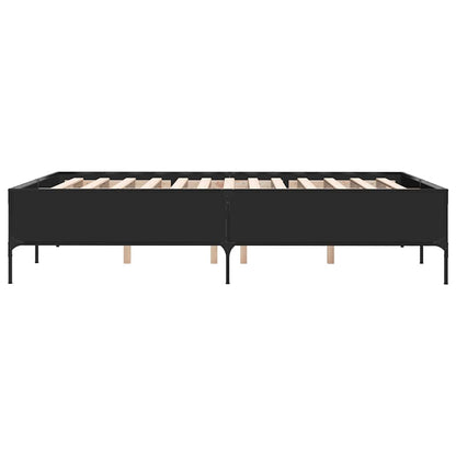 vidaXL Bed Frame without Mattress Black 120x200 cm