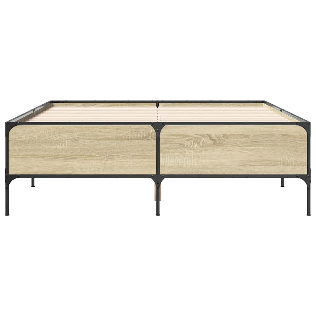 vidaXL Bed Frame without Mattress Sonoma Oak 120x200 cm