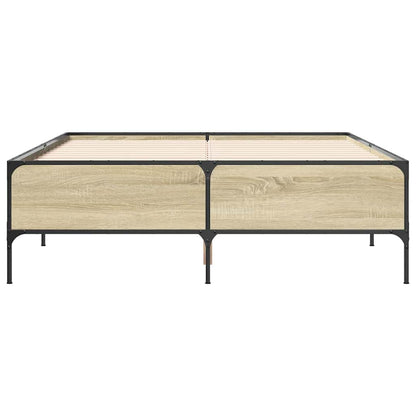vidaXL Bed Frame without Mattress Sonoma Oak 120x200 cm