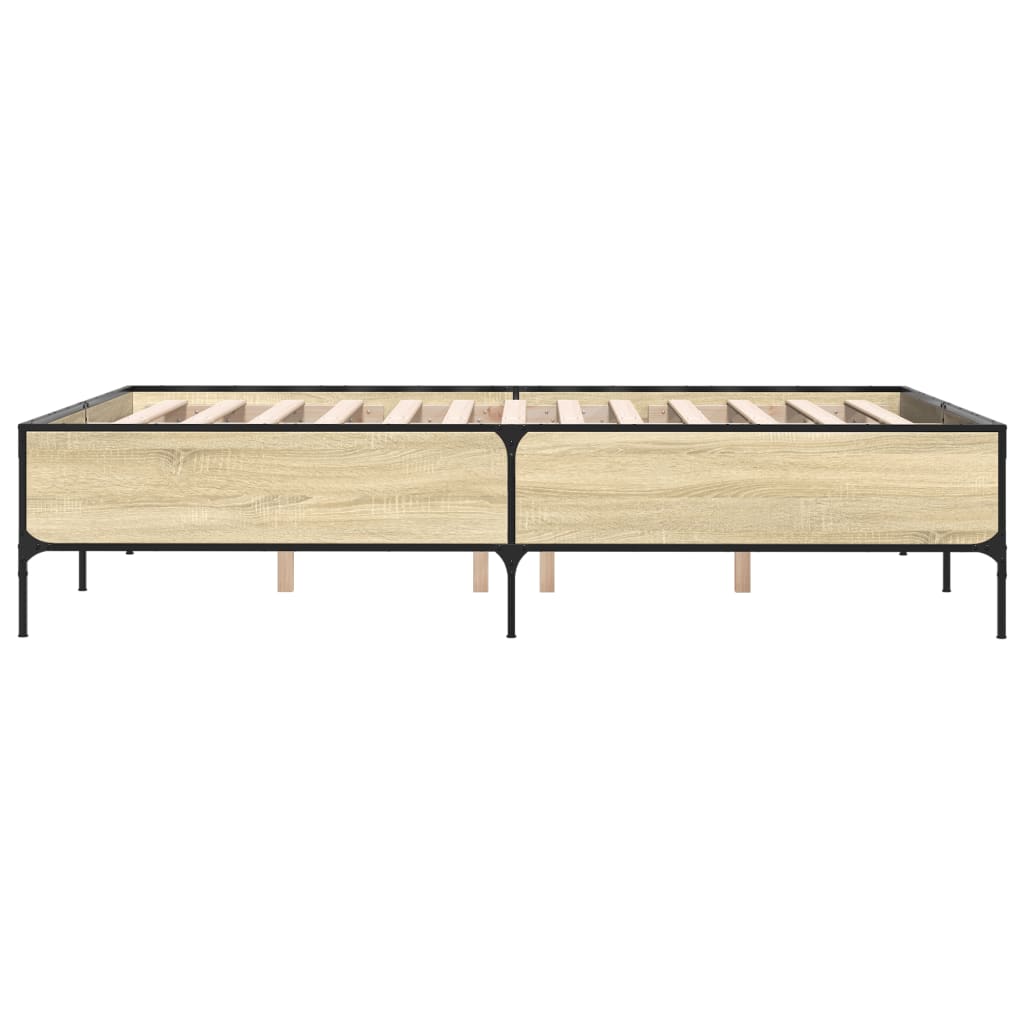 vidaXL Bed Frame without Mattress Sonoma Oak 120x200 cm