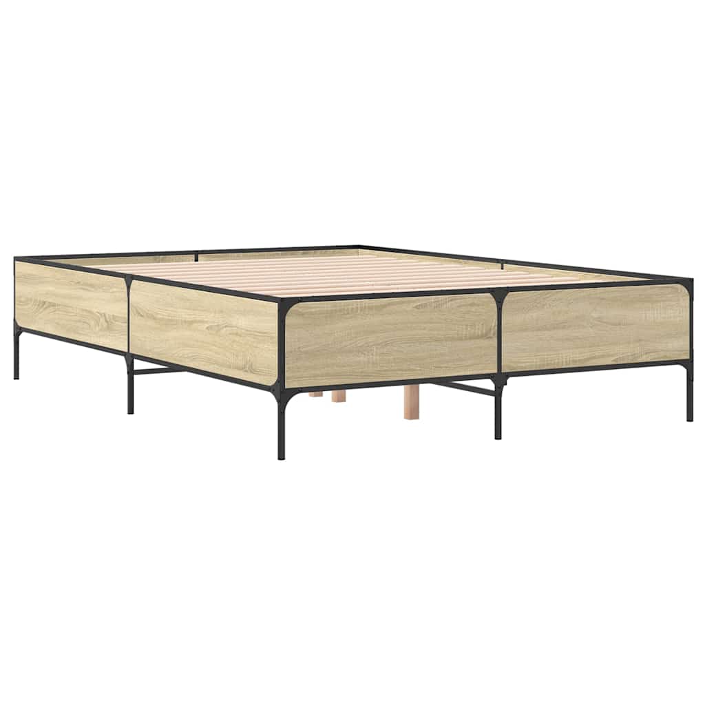 vidaXL Bed Frame without Mattress Sonoma Oak 120x200 cm