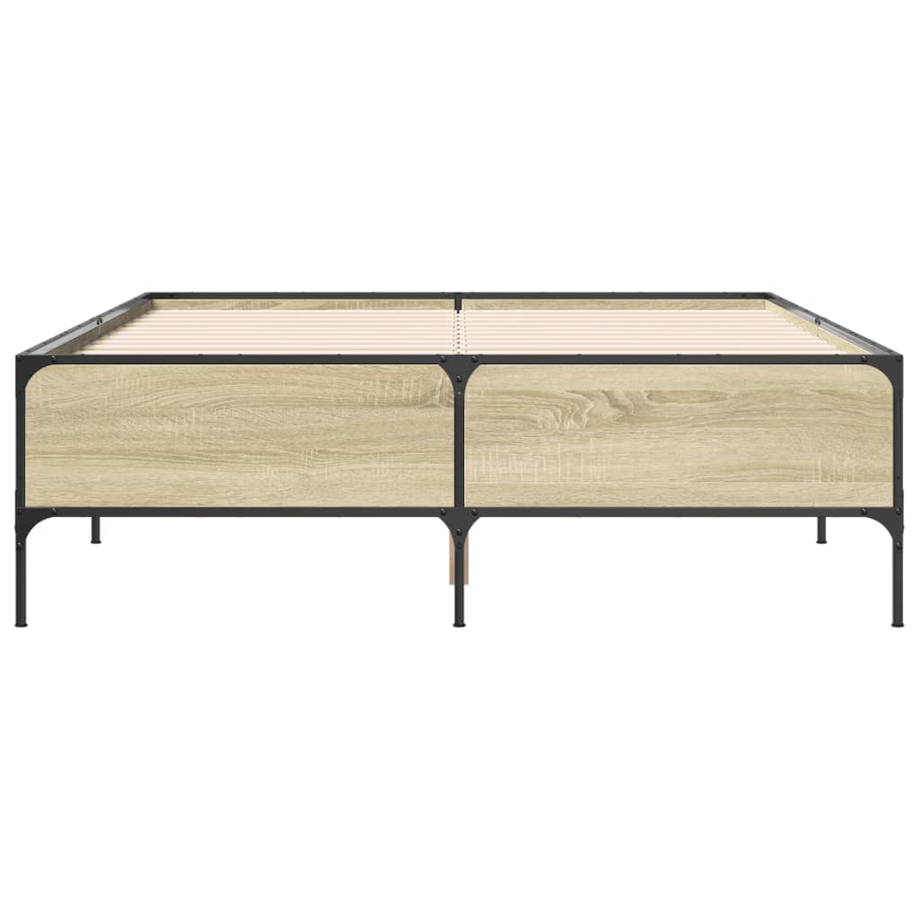 vidaXL Bed Frame without Mattress Sonoma Oak 140x190 cm