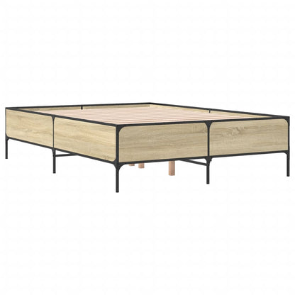 vidaXL Bed Frame without Mattress Sonoma Oak 120x190 cm Small Double